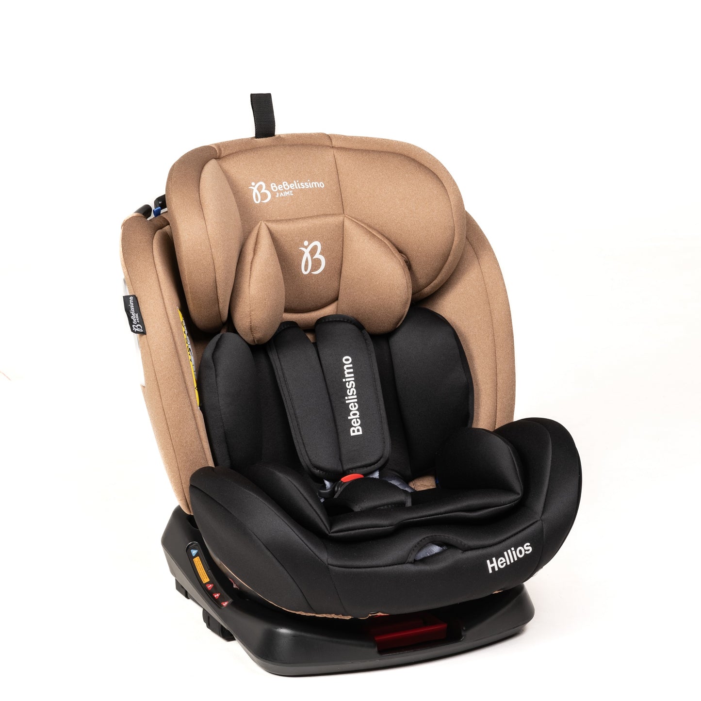 BEBELISSIMO - Siège auto Isofix - pivotant 360 ° - groupe 0+/1/2/3 - (0-36kg) - Hellios - beige / noir