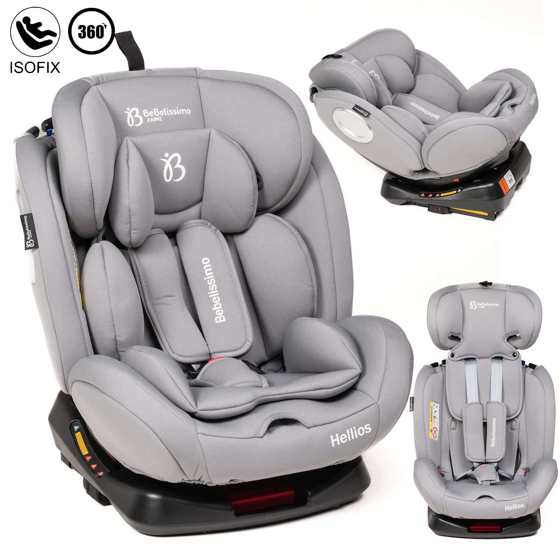 BEBELISSIMO - Siège auto Isofix - pivotant 360 ° - groupe 0+/1/2/3