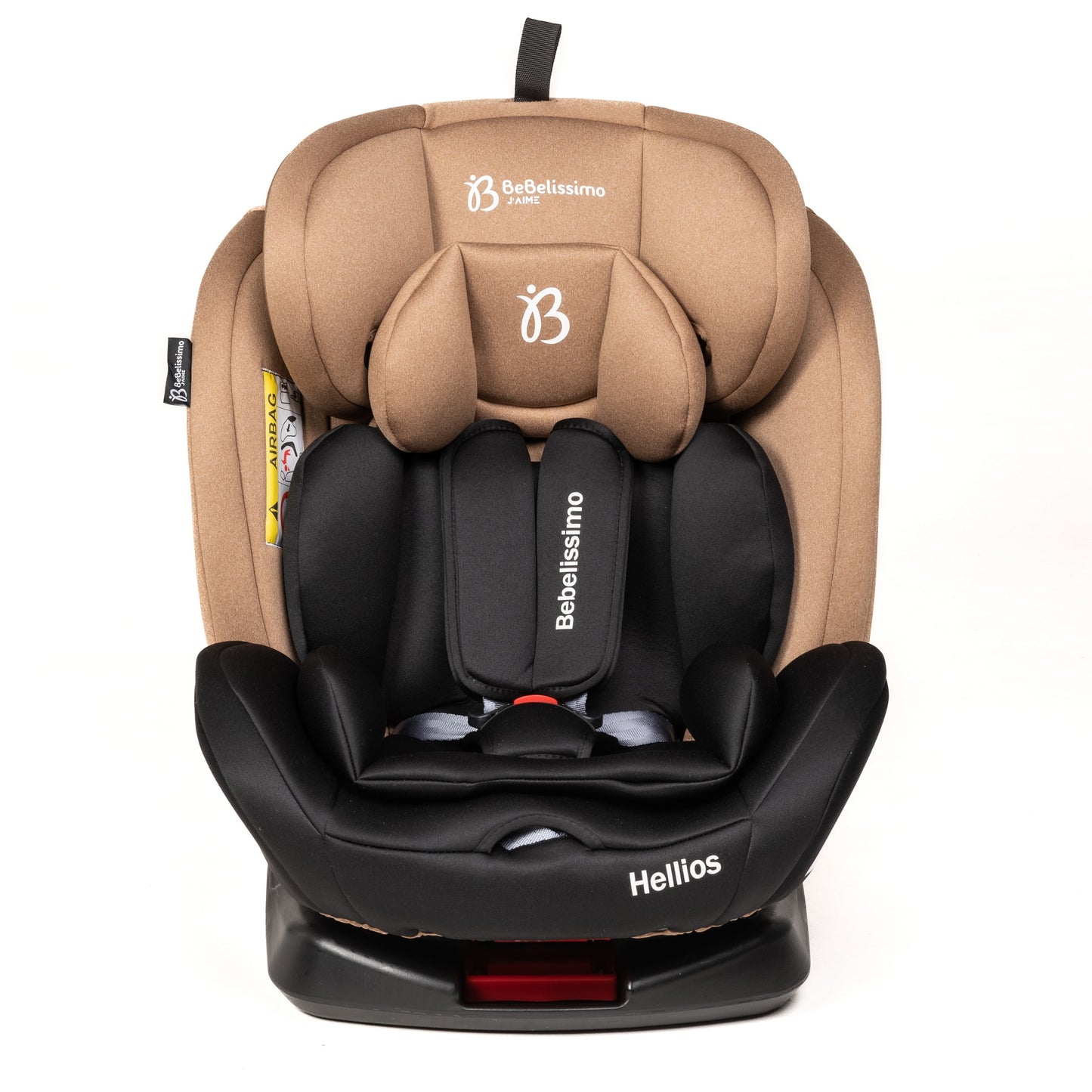 BEBELISSIMO - Siège auto Isofix - pivotant 360 ° - groupe 0+/1/2/3 - (0-36kg) - Hellios - beige / noir