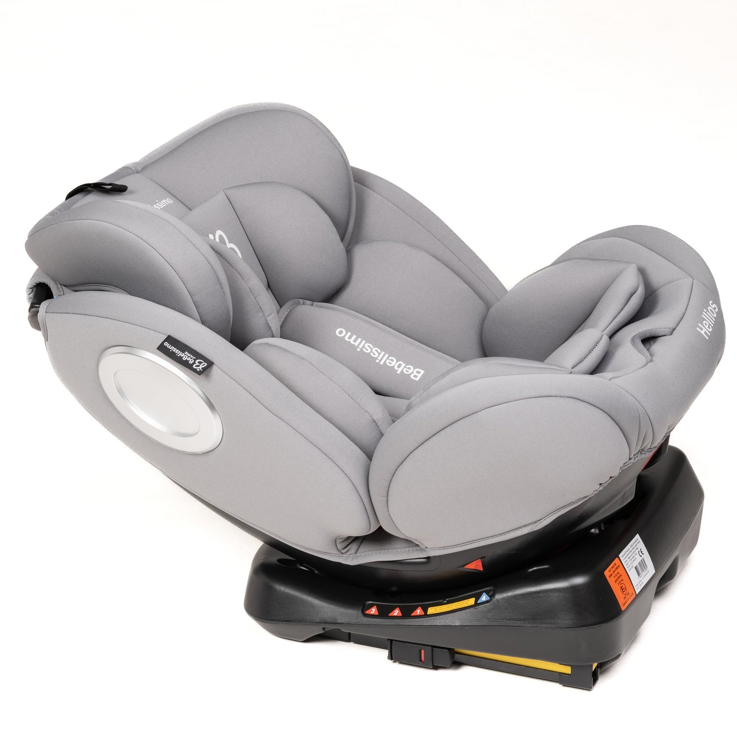 BEBELISSIMO - Siège auto Isofix - pivotant 360 ° - groupe 0+/1/2/3 - (0-36kg) - Hellios Plus - gray /gray