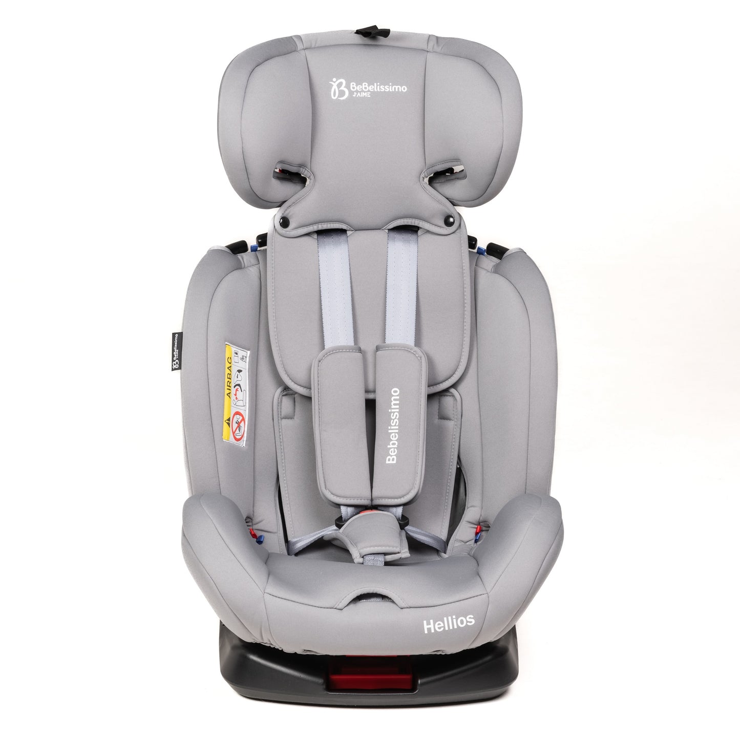 BEBELISSIMO - Siège auto Isofix - pivotant 360 ° - groupe 0+/1/2/3 - (0-36kg) - Hellios Plus - gray /gray