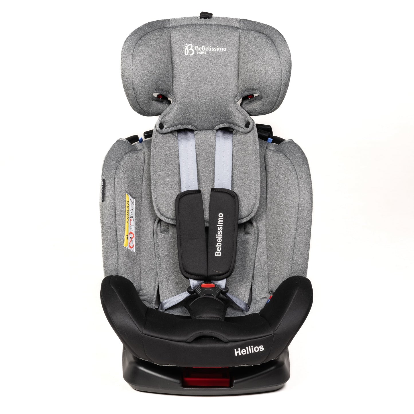 BEBELISSIMO - Siège auto Isofix - pivotant 360 ° - groupe 0+/1/2/3 - (0-36kg)- Hellios Plus - gris / noir