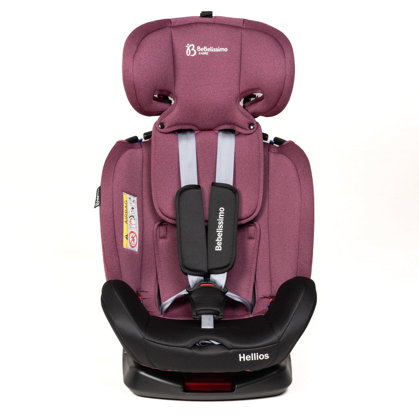 BEBELISSIMO - Siège auto Isofix - pivotant 360 °- groupe 0+/1/2/3 - (0-36kg) - Hellios Plus - bordeaux / noir