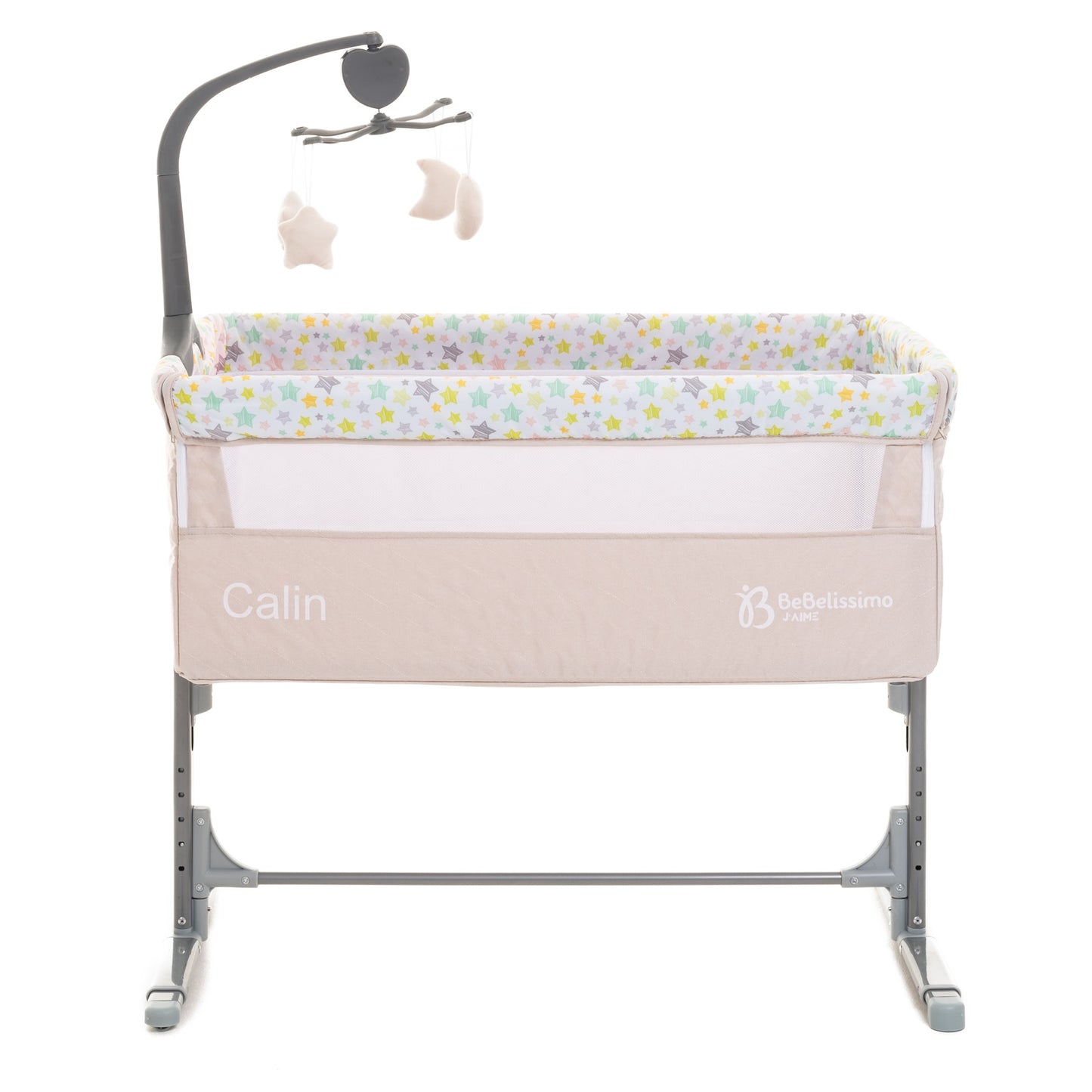BEBELISSIMO - Lit Cododo - berceau bébé - lit bébé - Calin avec mobile musical - dès la naissannce - beige