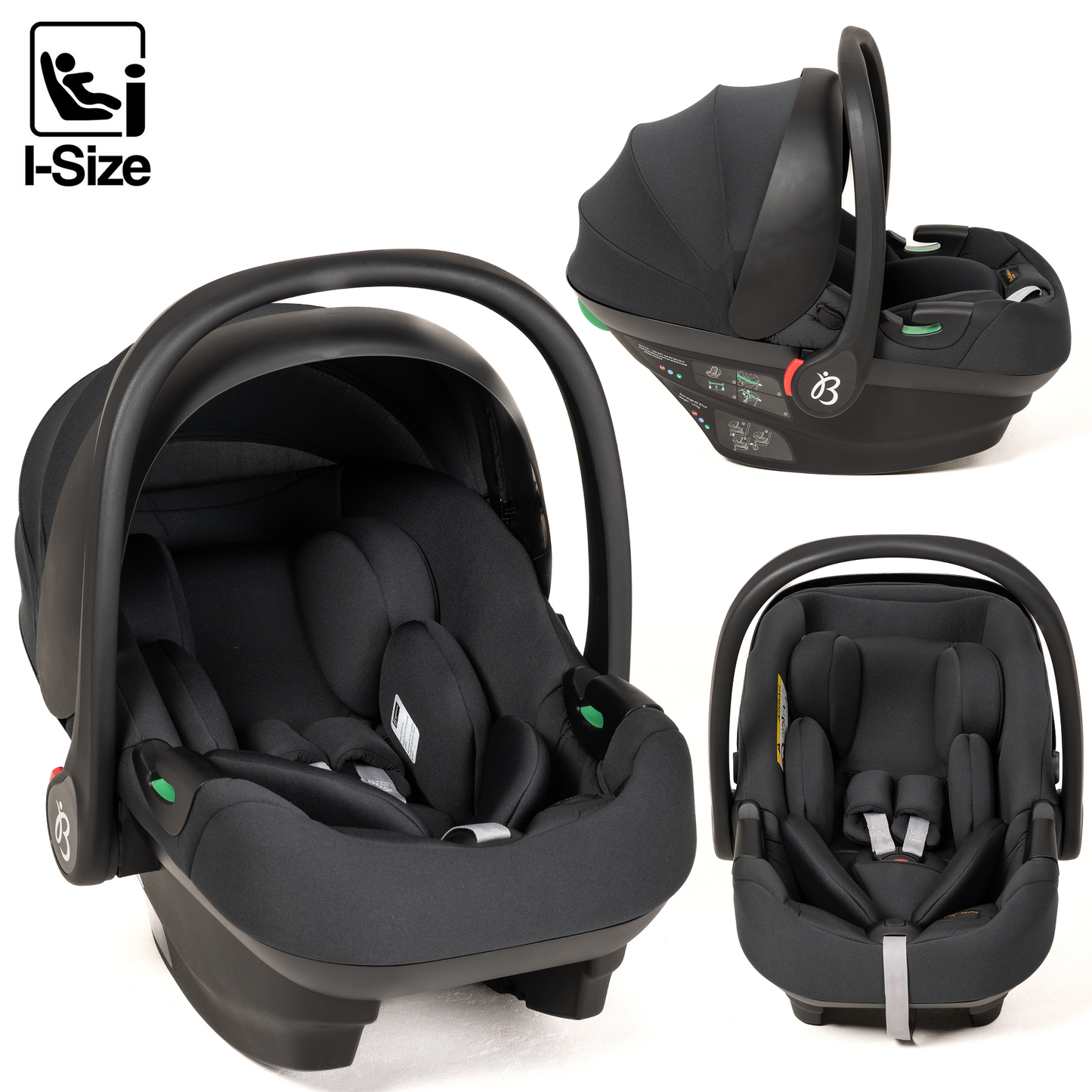 BEBELISSIMO - Poussette combinée trio 3 en 1 - siège auto I-size 40-87cm – nacelle – dès la naissance – jusqu’à 22kg - noir