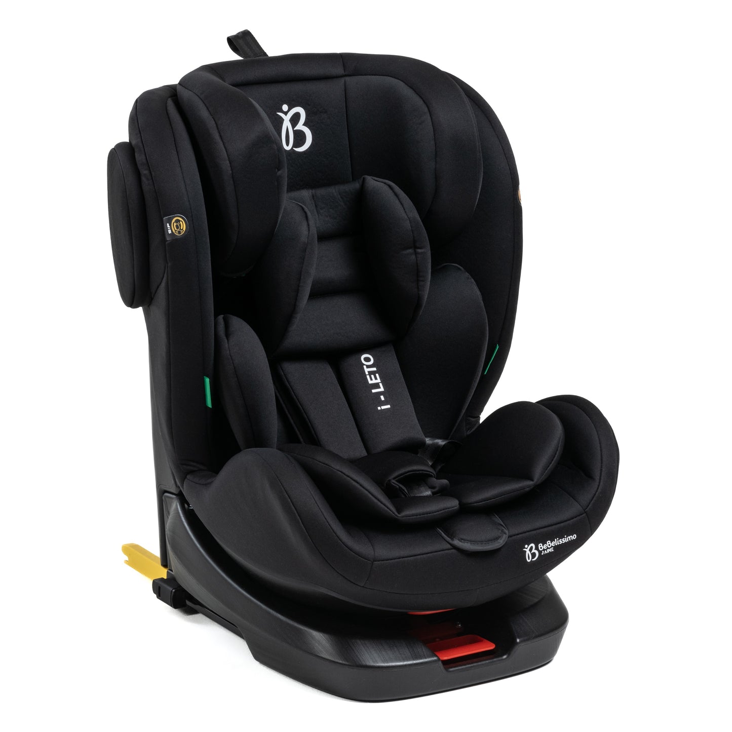 BEBELISSIMO - Siège auto Isofix - pivotant 360 ° - groupe 0+/1/2/3 - (0-36kg) - i-Leto - noir - protections latérales