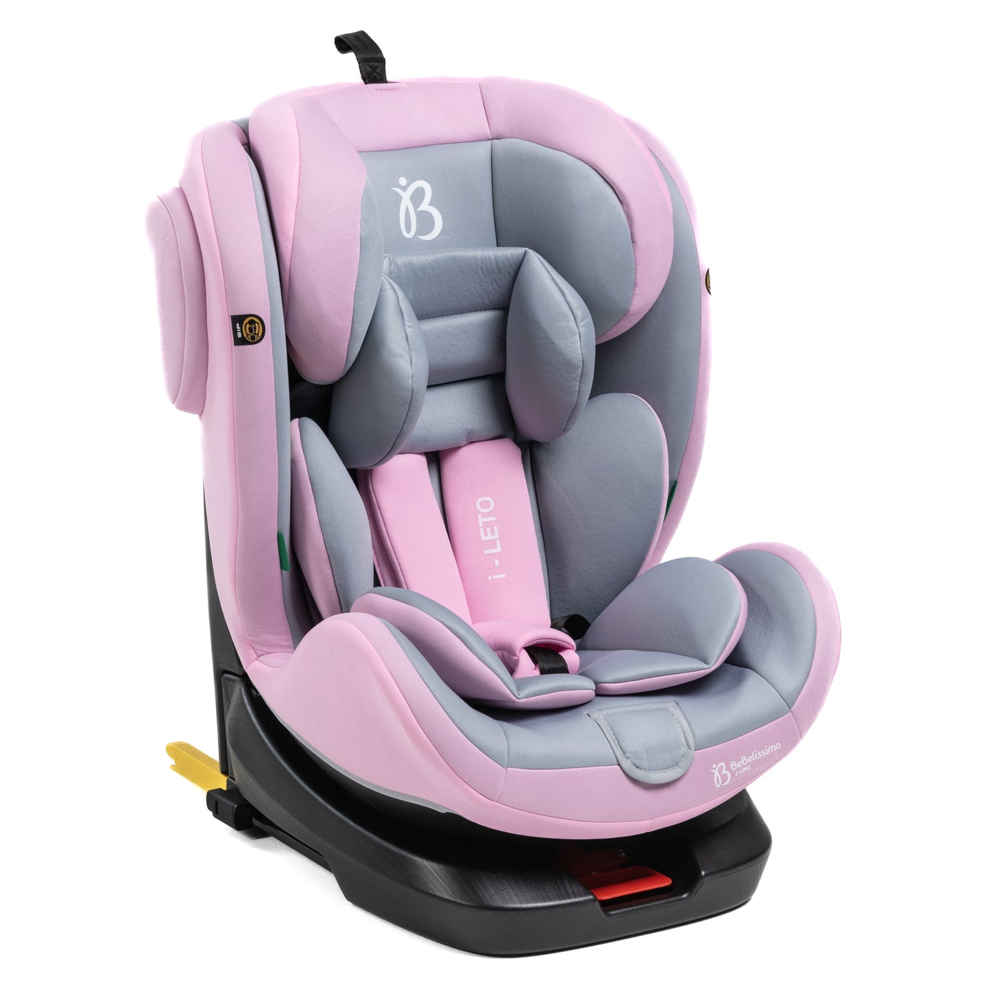 BEBELISSIMO - Siège auto Isofix - pivotant 360 ° - groupe 0+/1/2/3 - (0-36kg) - i-Leto - rose - protections latérales