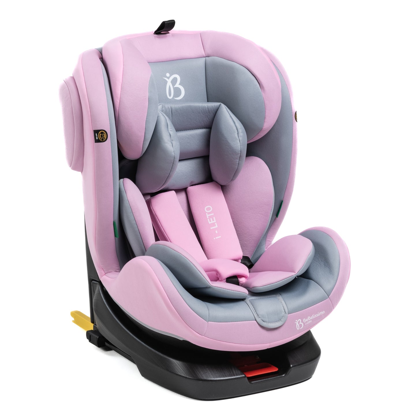 BEBELISSIMO - Siège auto Isofix - pivotant 360 ° - groupe 0+/1/2/3 - (0-36kg) - i-Leto - rose - protections latérales