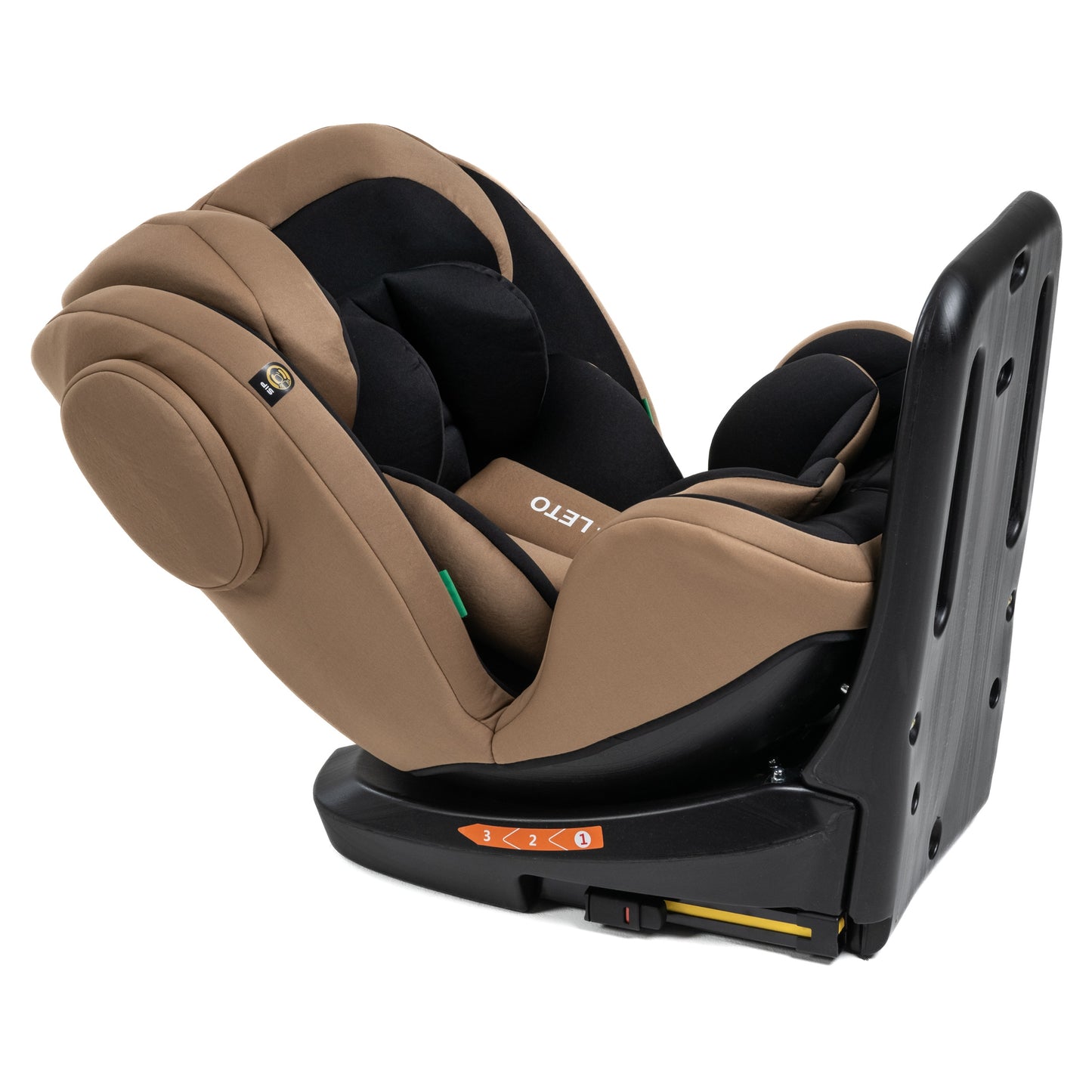 BEBELISSIMO - Siège auto Isofix - pivotant 360 ° - groupe 0+/1/2/3 - (0-36kg) - i-Leto - beige - protections latérales