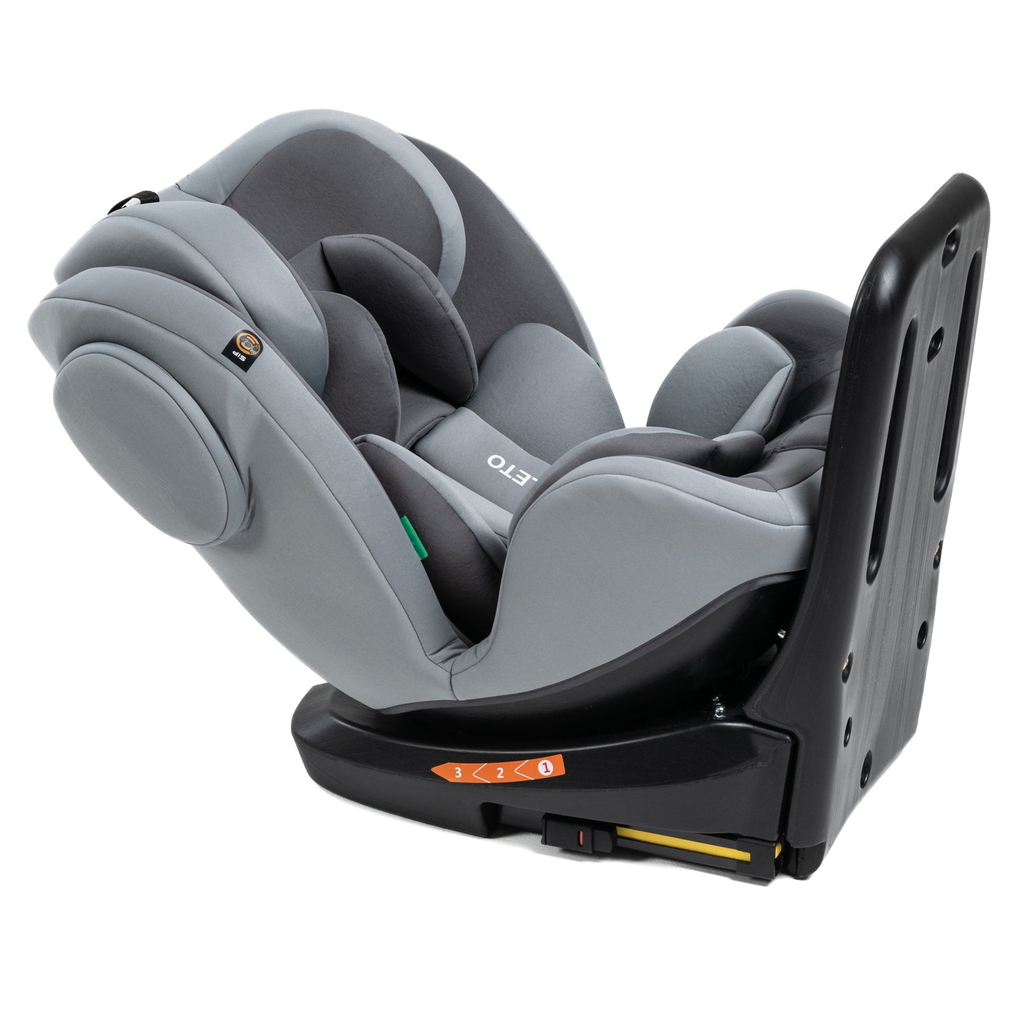 BEBELISSIMO - Siège auto Isofix - pivotant 360 ° - groupe 0+/1/2/3 - (0-36kg) - i-Leto - gris - protections latérales