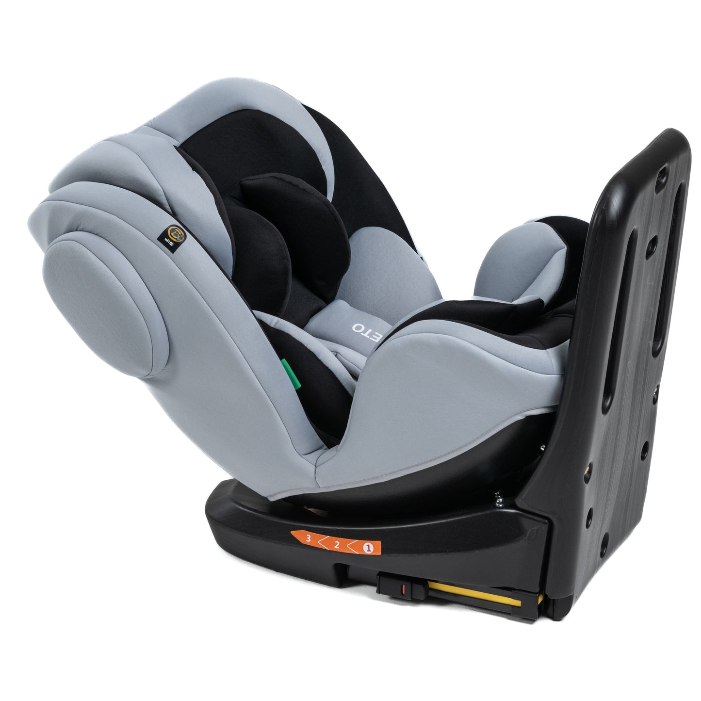 BEBELISSIMO - Siège auto Isofix - pivotant 360 ° - groupe 0+/1/2/3 - (0-36kg) - i-Leto - gris/noir - protections latérales