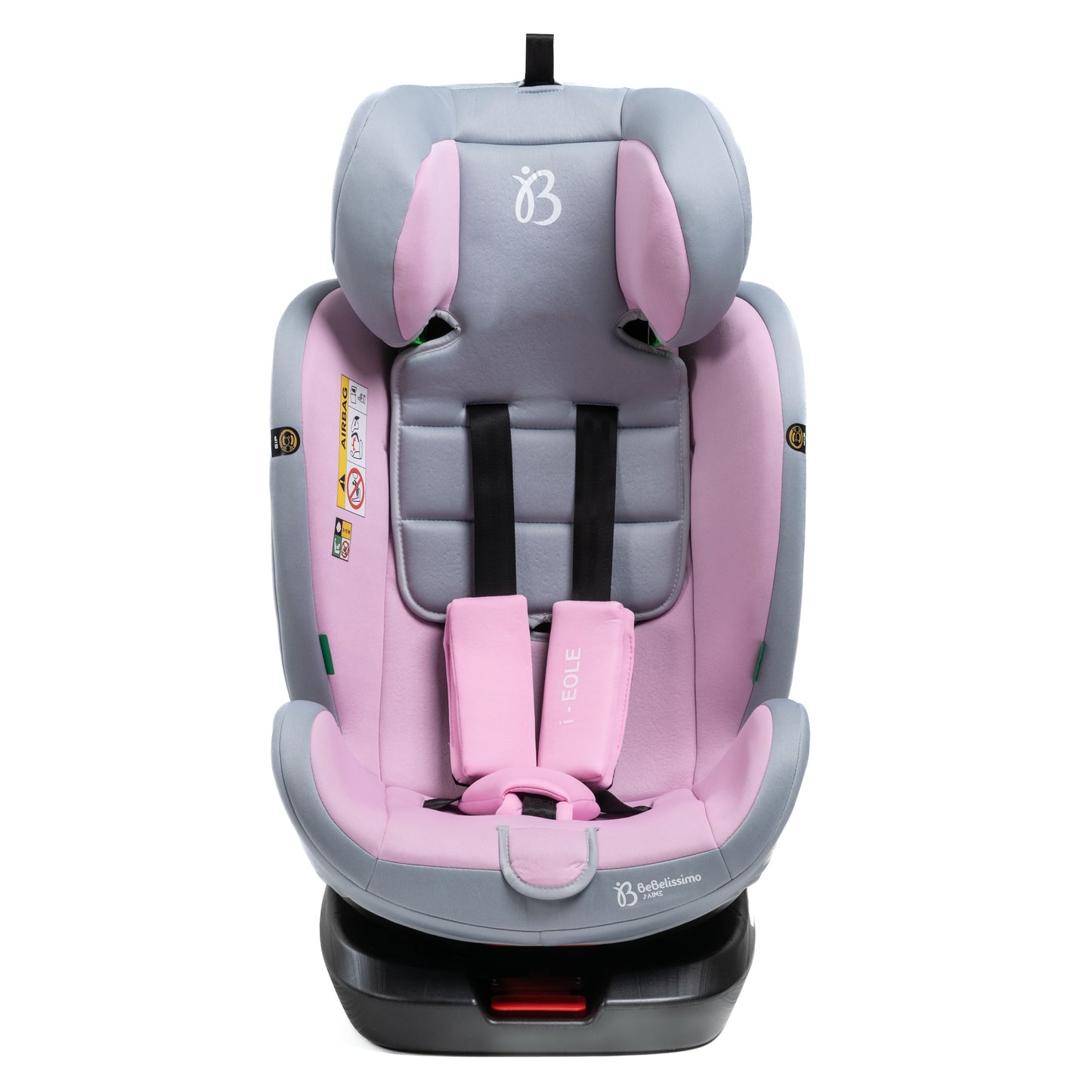 BEBELISSIMO - Siège auto Isofix - pivotant 360 ° - groupe 0+/1/2/3 - (0-36kg) - i-EOLE - rose