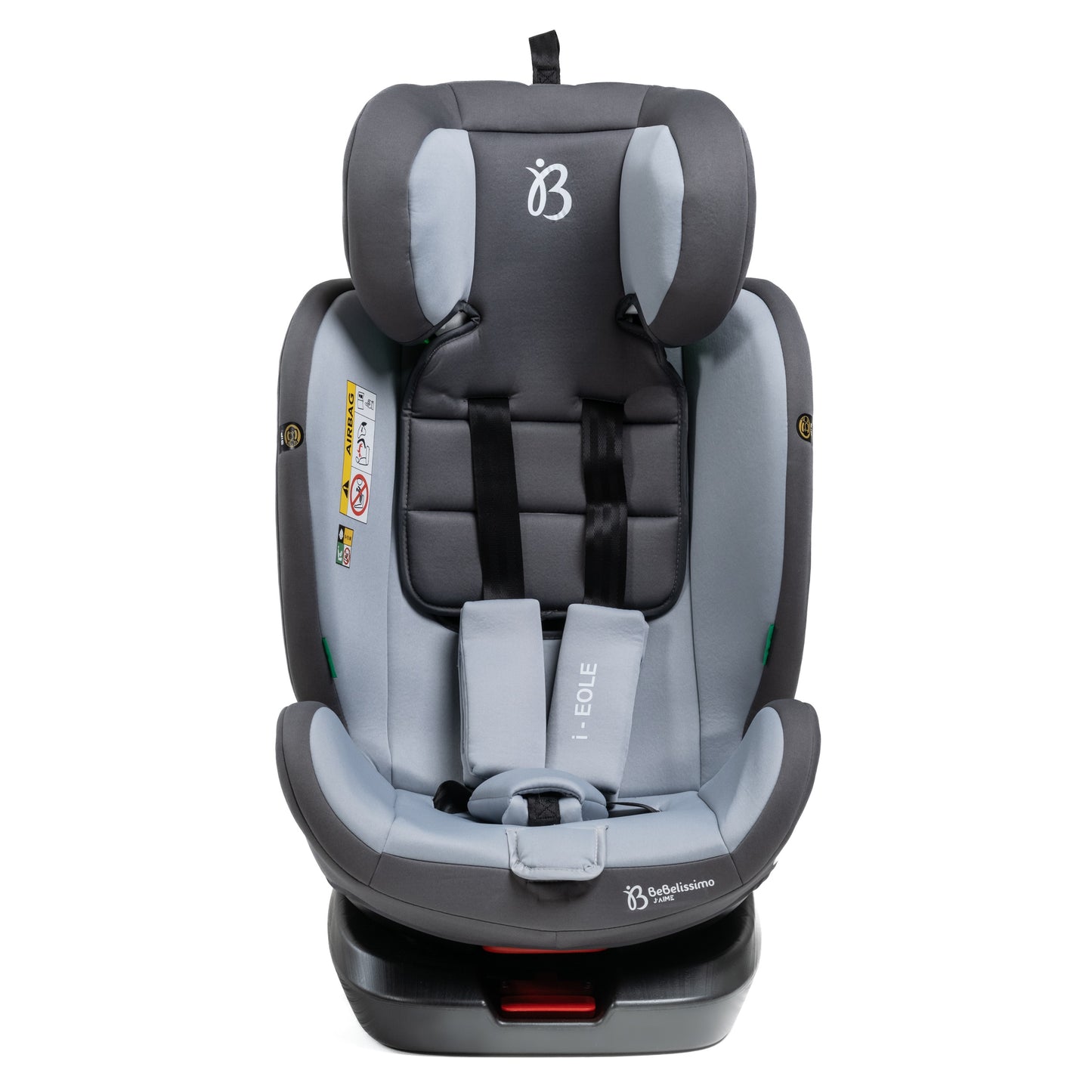 BEBELISSIMO - Siège auto Isofix - pivotant 360 ° - groupe 0+/1/2/3 - (0-36kg) - i-EOLE - gris