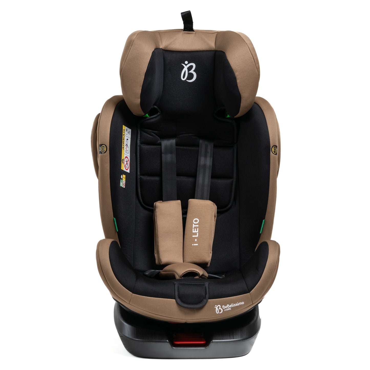 BEBELISSIMO - Siège auto Isofix - pivotant 360 ° - groupe 0+/1/2/3 - (0-36kg) - i-Leto - beige - protections latérales
