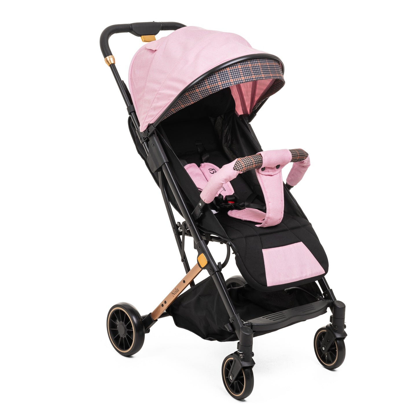 Bebelissimo - Poussette bébé Citadine Ultra Compacte - De 0 à 36 mois - Nola - rose