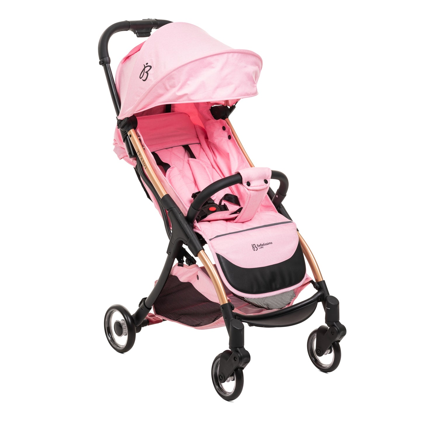 Bebelissimo - Poussette bébé Citadine Ultra Compacte - De 0 à 36 mois - Teano - rose