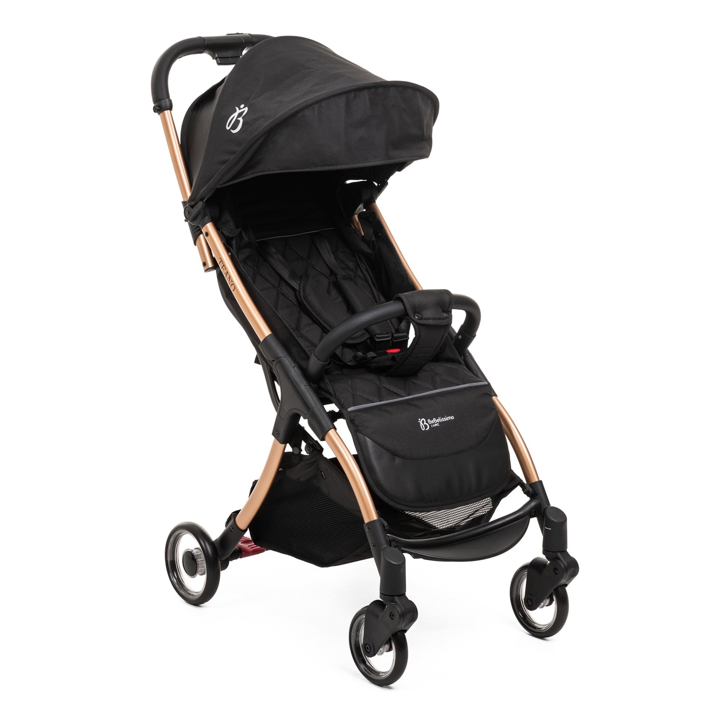 Bebelissimo - Poussette bébé Citadine Ultra Compacte - De 0 à 36 mois - Teano - noir