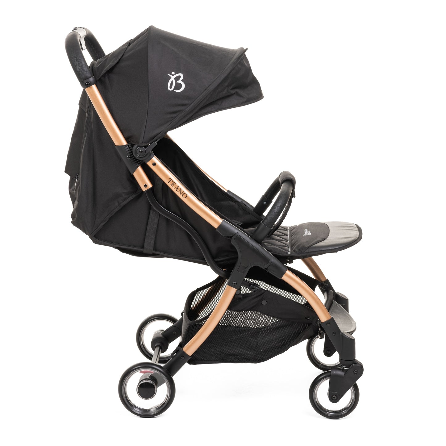 Bebelissimo - Poussette bébé Citadine Ultra Compacte - De 0 à 36 mois - Teano - noir