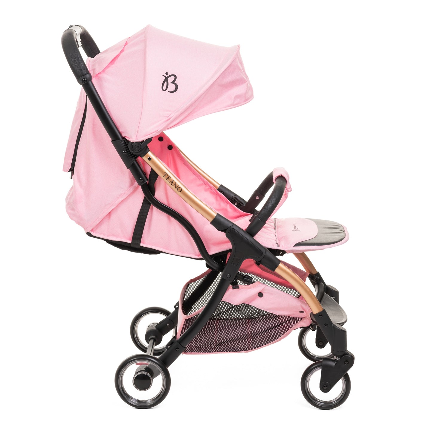 Bebelissimo - Poussette bébé Citadine Ultra Compacte - De 0 à 36 mois - Teano - rose
