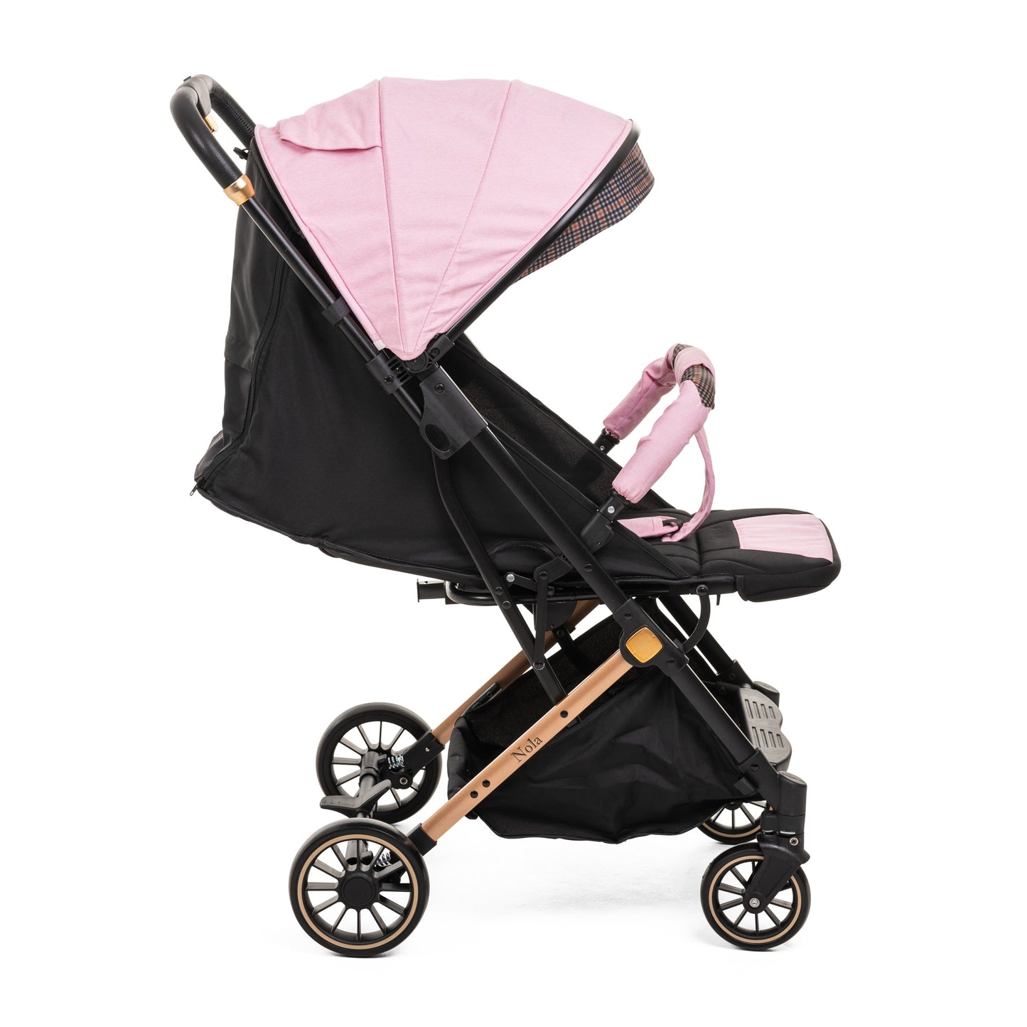 Bebelissimo - Poussette bébé Citadine Ultra Compacte - De 0 à 36 mois - Nola - rose