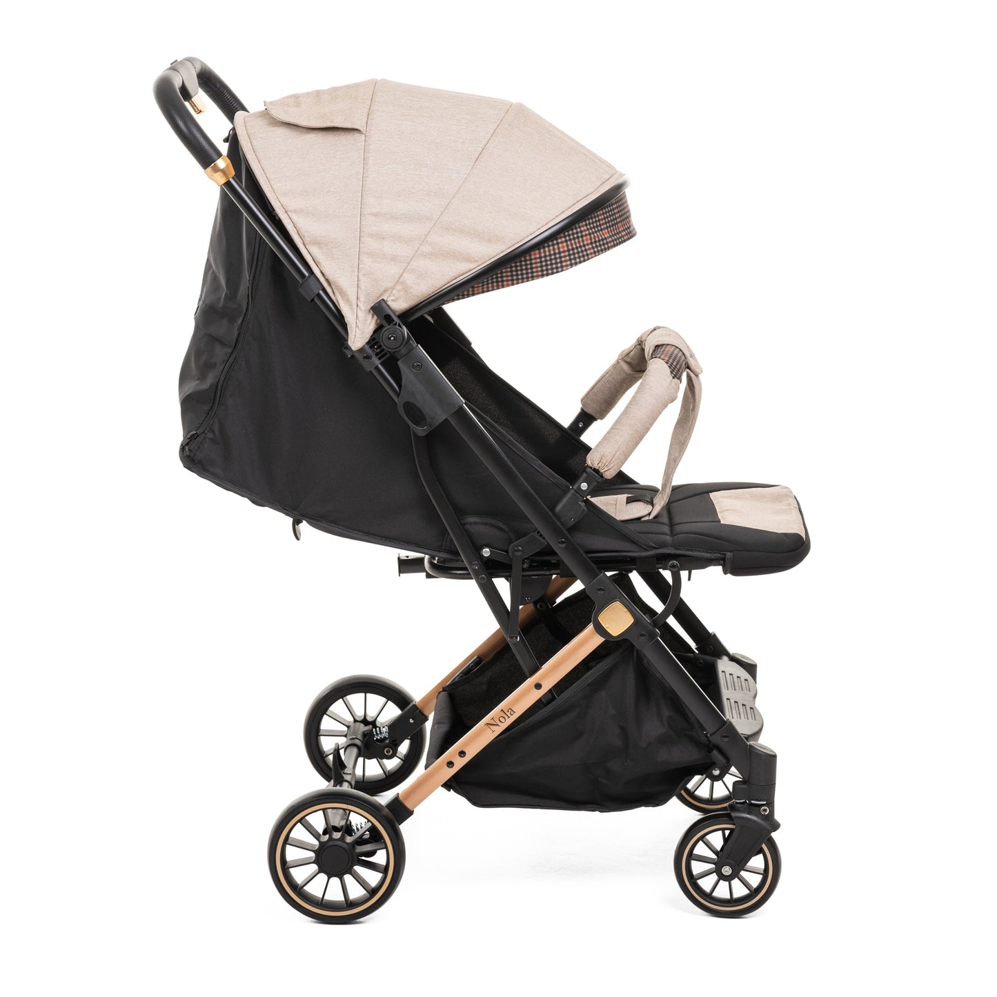 Bebelissimo - Poussette bébé Citadine Ultra Compacte - De 0 à 36 mois - Nola - beige