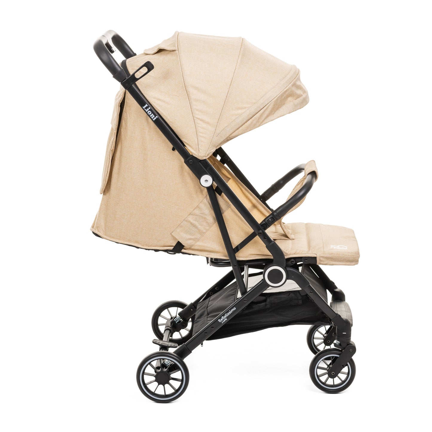 Bebelissimo - Poussette bébé Citadine Ultra Compacte - De 0 à 36 mois - Lioni -0-22kg - beige
