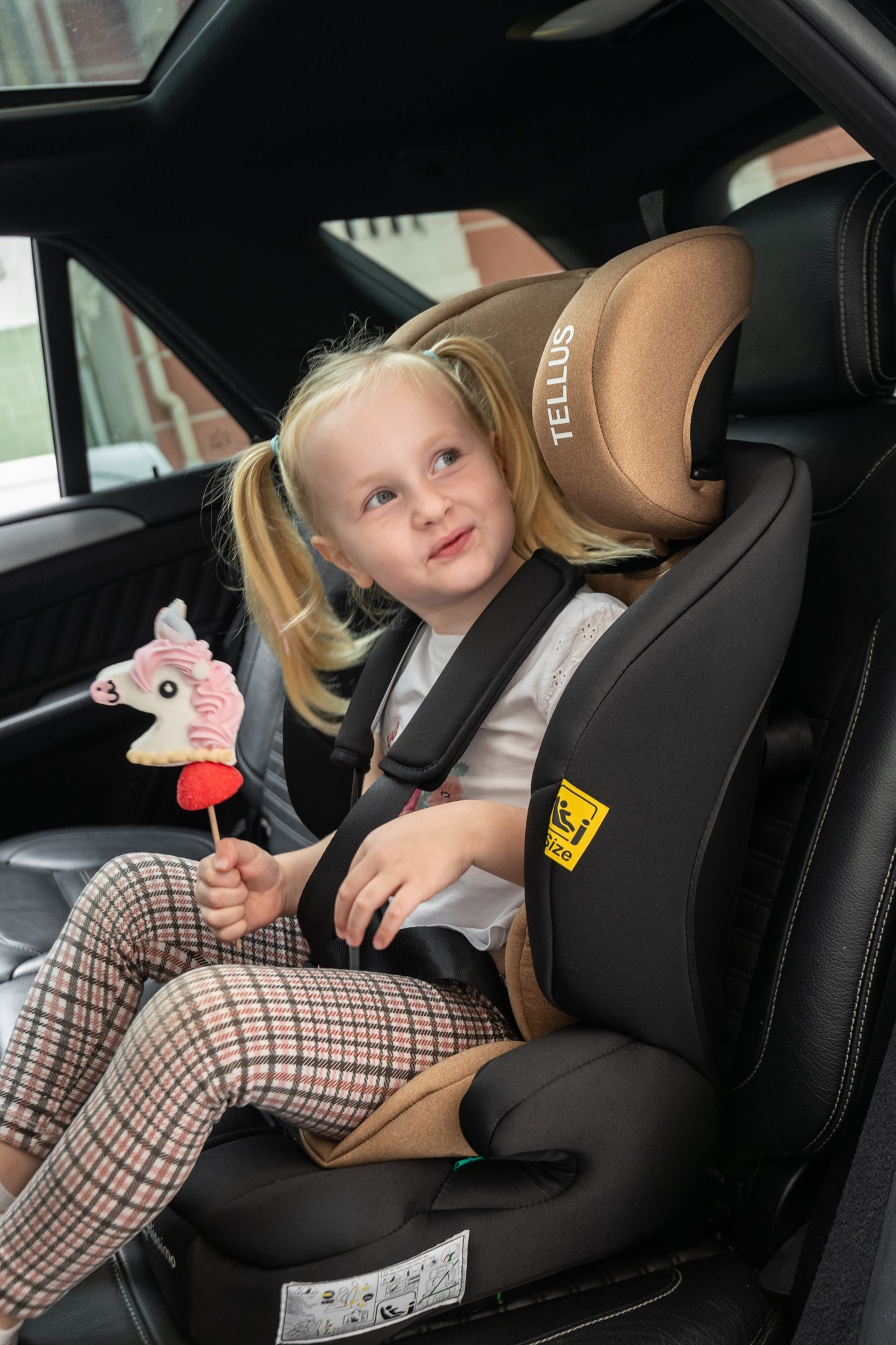 BEBELISSIMO - Siège auto bébé I-size - 76 -150cm - Tellus - de 9 à 36 kg, 15 mois à 12 ans -noir