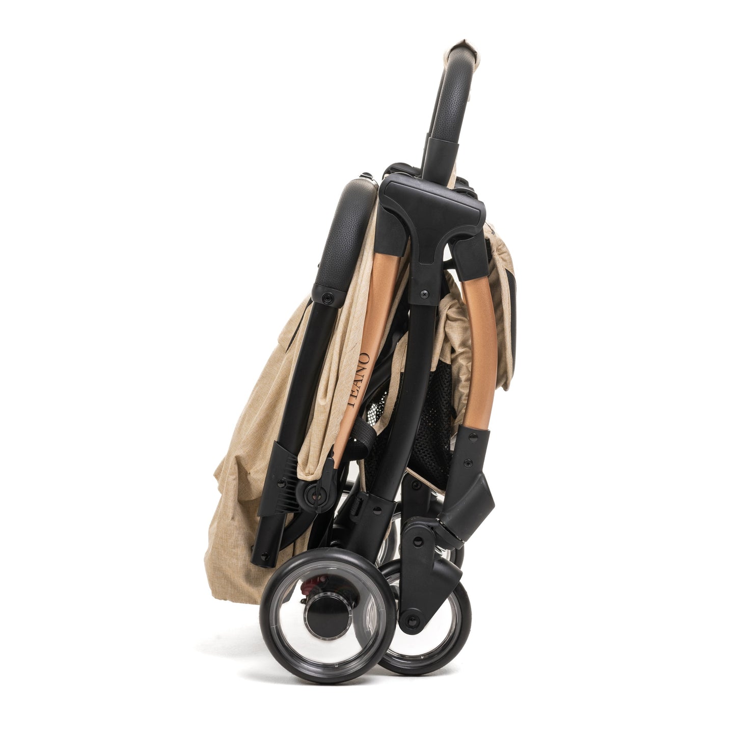 Bebelissimo - Poussette bébé Citadine Ultra Compacte - De 0 à 36 mois - Teano - beige