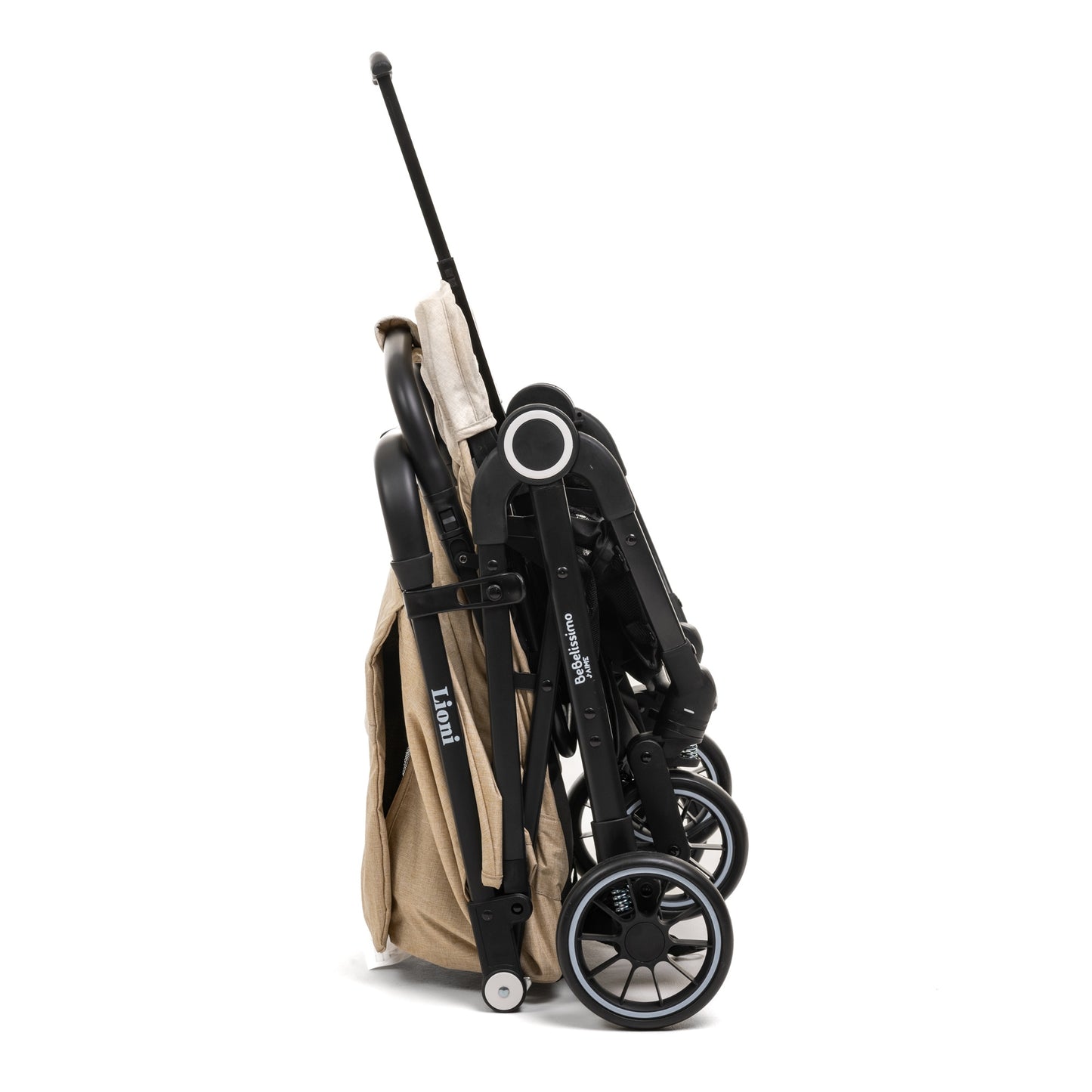 Bebelissimo - Poussette bébé Citadine Ultra Compacte - De 0 à 36 mois - Lioni -0-22kg - beige