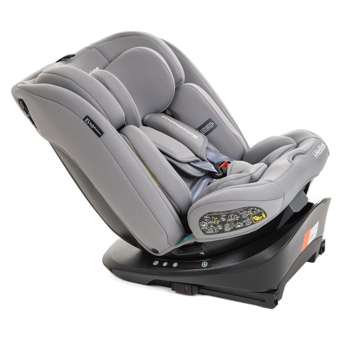 BEBELISSIMO - Siège auto Isofix - pivotant 360 ° - groupe 0+/1/2/3 - (0-36kg)- Hellios - gray /gray