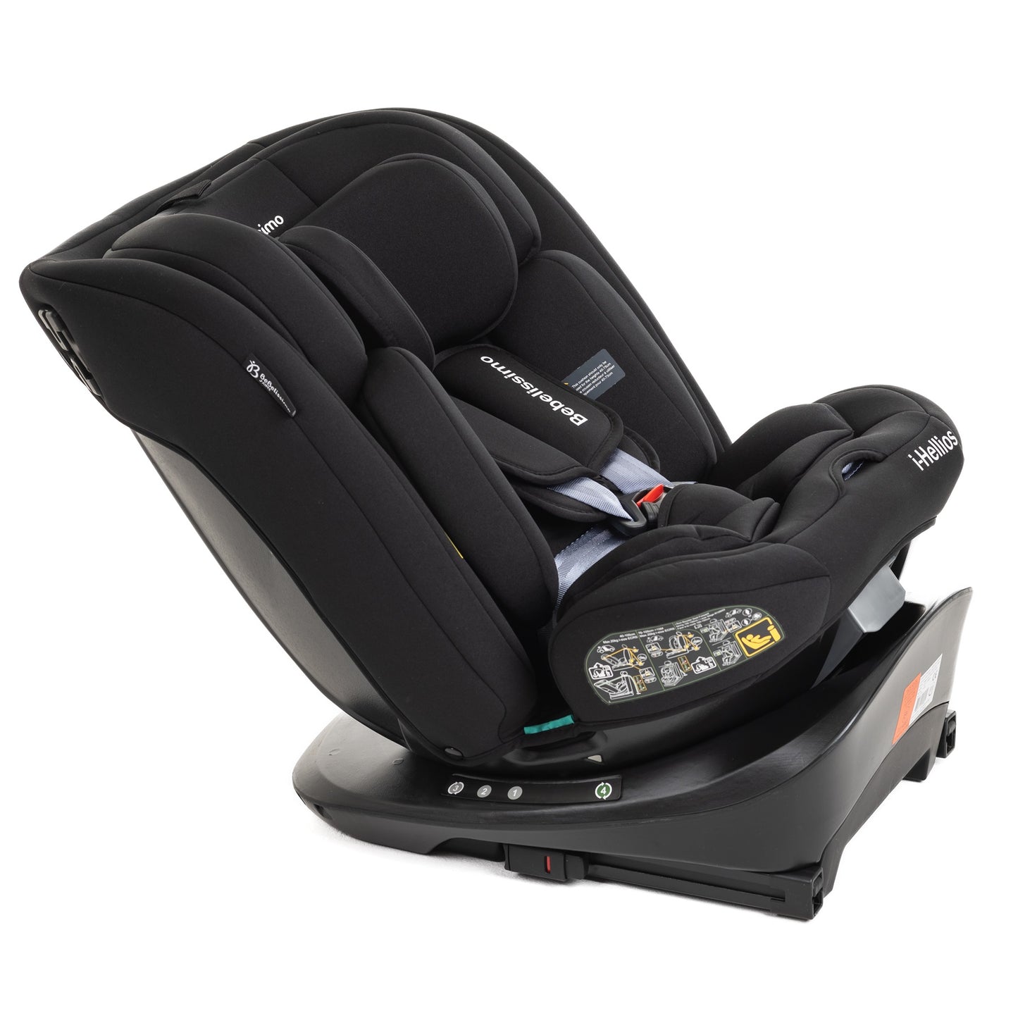 BEBELISSIMO - Siège auto Isofix - pivotant 360 °- groupe 0+/1/2/3 - (0-36kg) - Hellios - noir /noir