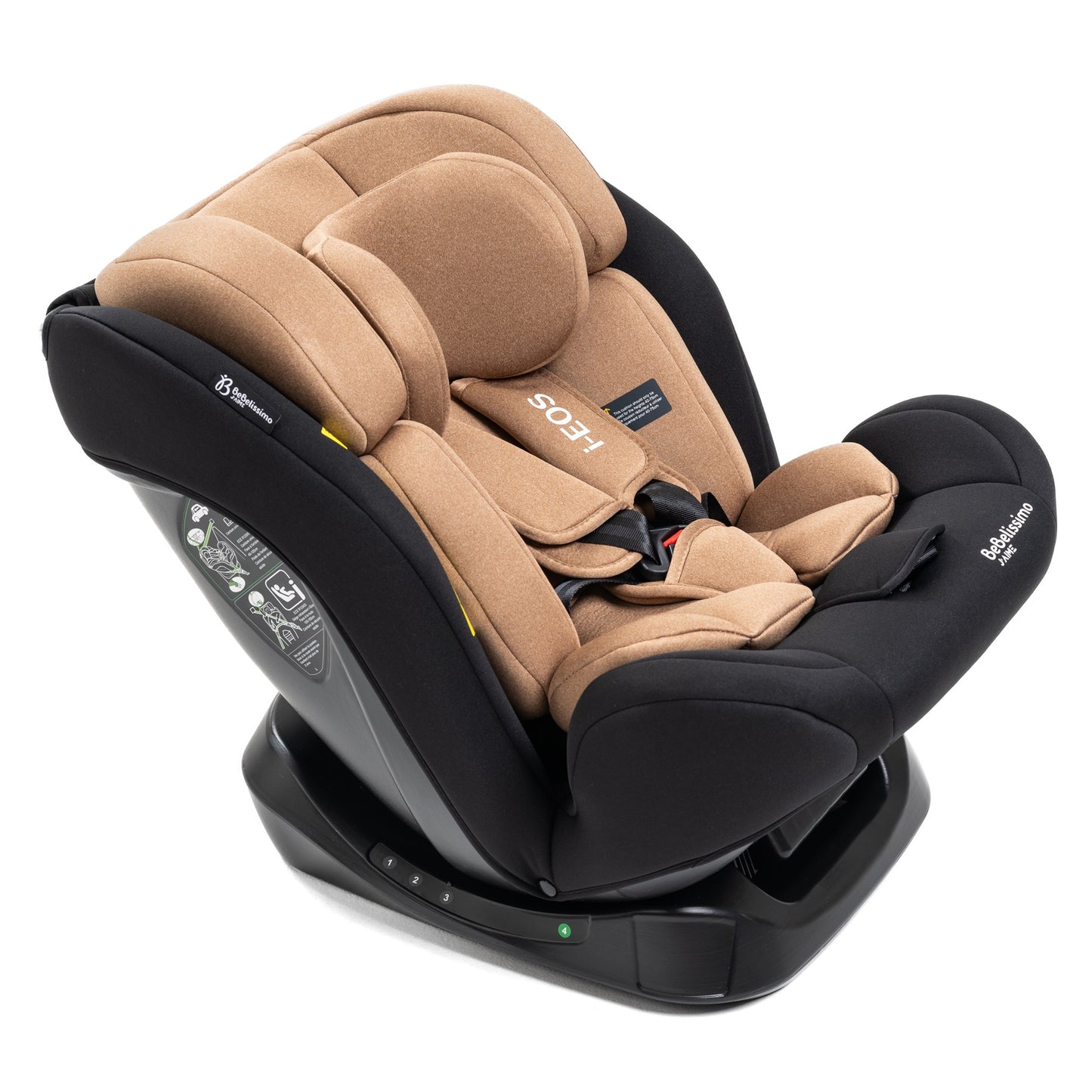 BEBELISSIMO - Siège auto I-size - groupe 0+/1/2/3 - (0-36kg) - Inclinable - 40 -150cm - i-EOS - beige