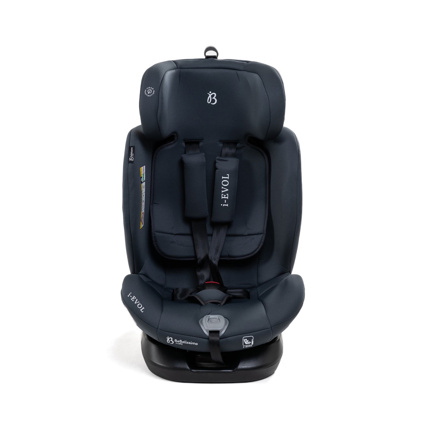 BEBELISSIMO - Siège auto Isofix - pivotant 360 ° - groupe 0+/1/2/3 - (0-36kg) - i-EVOL- gris foncé- protections latérales