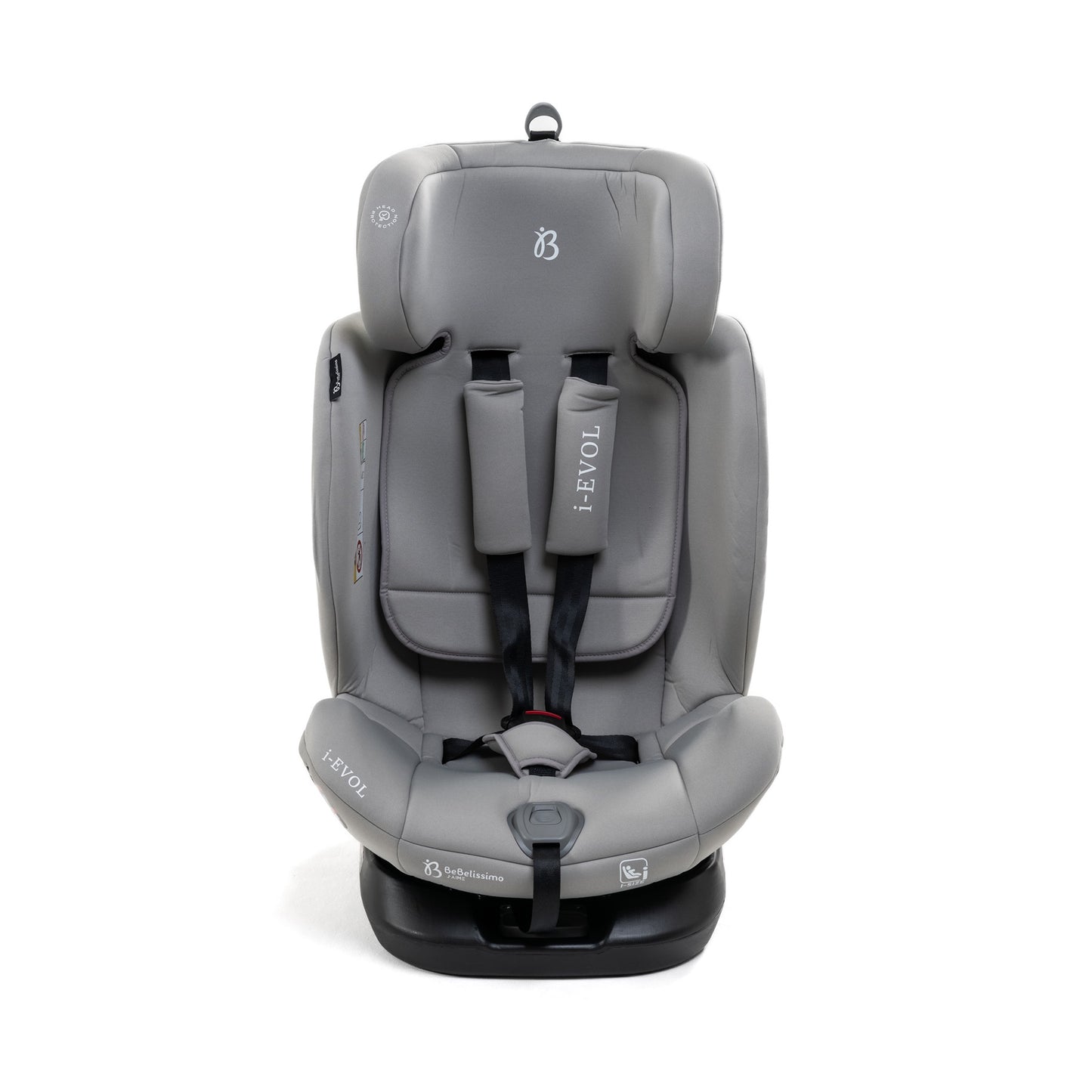 BEBELISSIMO - Siège auto Isofix - pivotant 360 ° - groupe 0+/1/2/3 - (0-36kg) - i-EVOL- gris claire - protections latérales