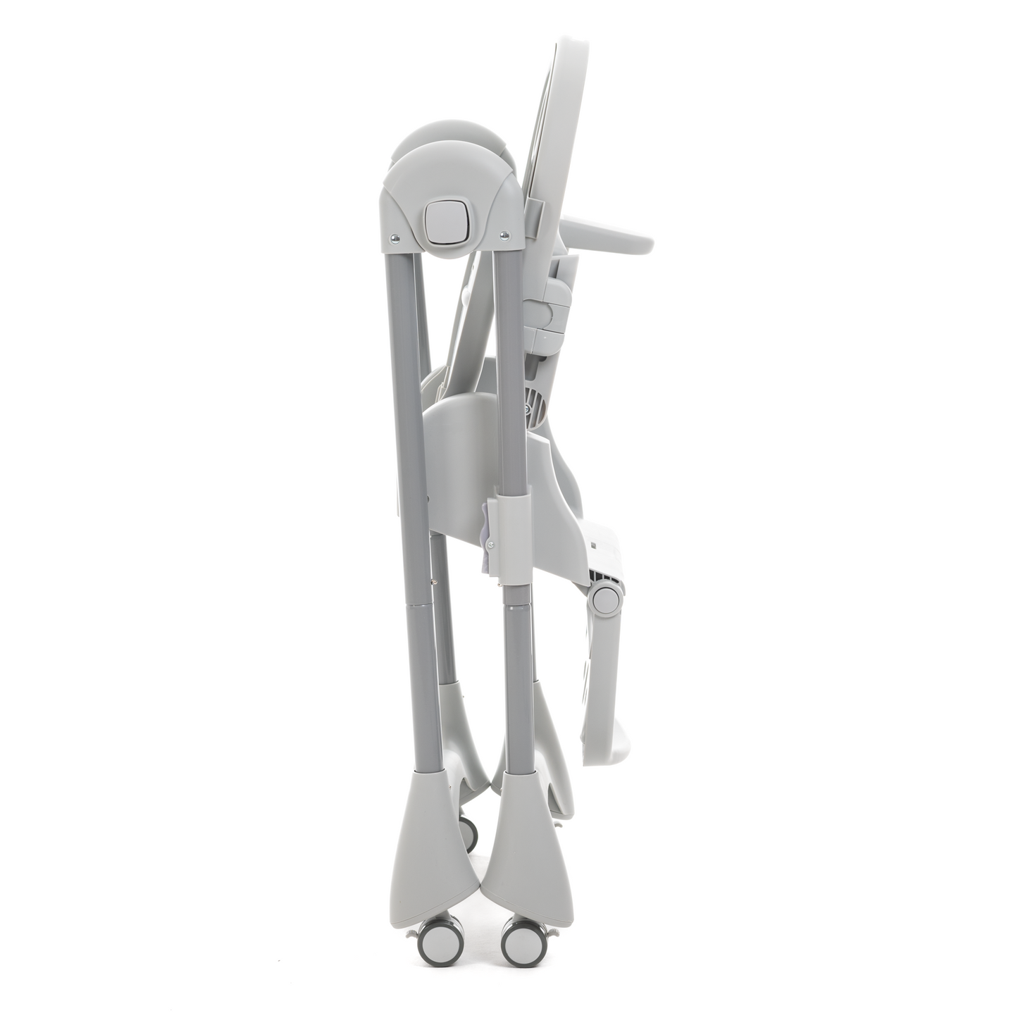 Bebelissimo - Chaise haute évolutive bébé - Pliable - Compacte - Réglable hauteur - De 6 mois à 3 ans (15kg) - gris foncé - Bon Appetit