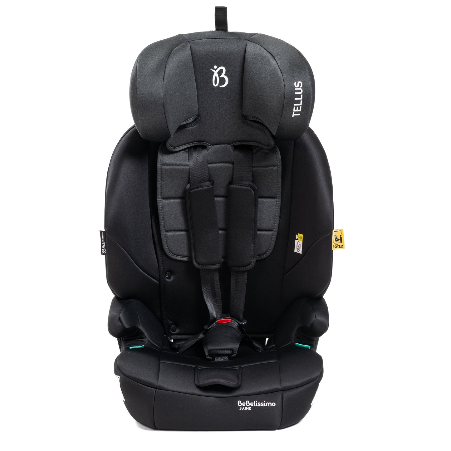 BEBELISSIMO - Siège auto bébé I-size - 76 -150cm - Tellus - de 9 à 36 kg, 15 mois à 12 ans - gris