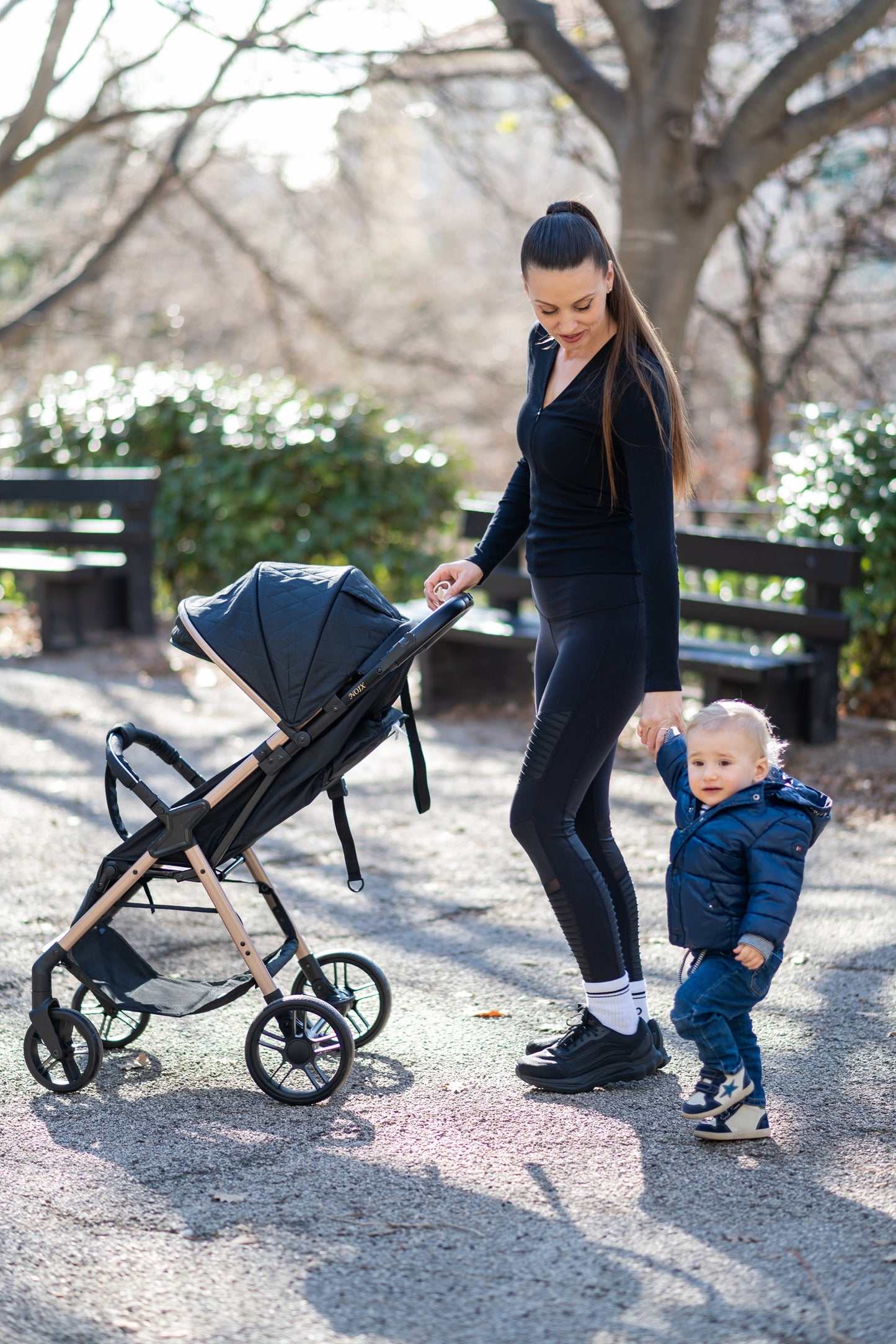 Bebelissimo - Poussette Bébé Canne Ultra Compacte – Légère – Pliage à Une Main – Noix - vert