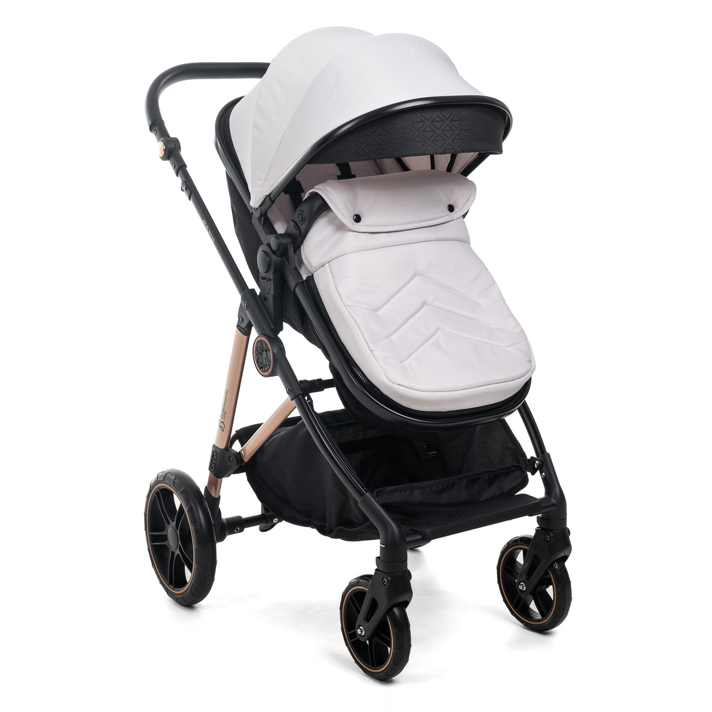 BEBELISSIMO - Poussette combinée trio 3 en 1 - siège auto 0+ CAVO – nacelle –  base Isofix - jambes de force – jusqu’à 22kg - Beige