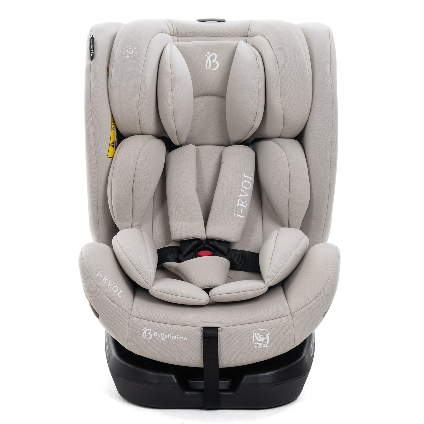 BEBELISSIMO - Siège auto Isofix - pivotant 360 ° - groupe 0+/1/2/3 - (0-36kg) - i-EVOL- beige claire - protections latérales (Copie)