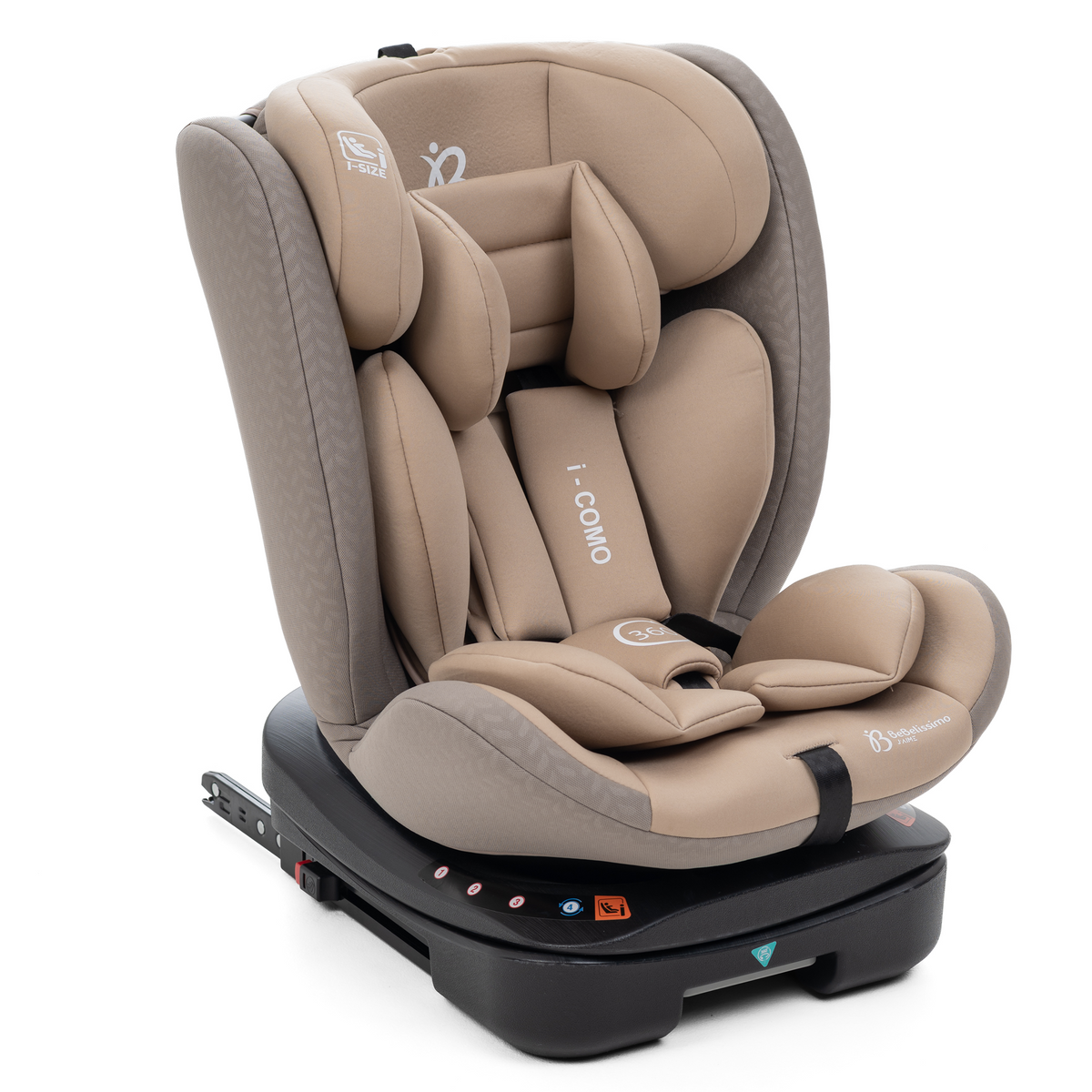 Bebelissimo - Siège auto Isofix - pivontant 360 ° - 40-150 cm -  0-36kg  i- COMO beige