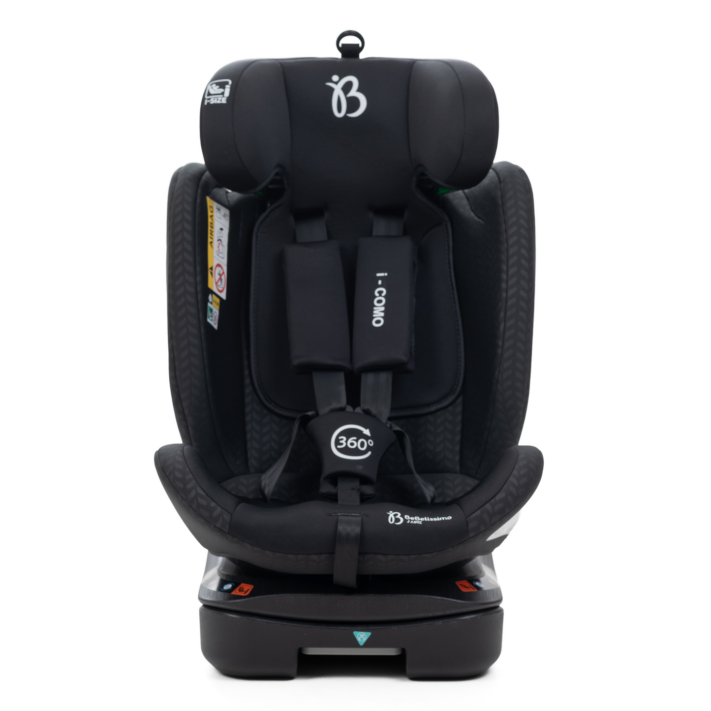 Bebelissimo - Siège auto Isofix - pivontant 360 ° - 40-150 cm -  0-36kg  i- COMO noir