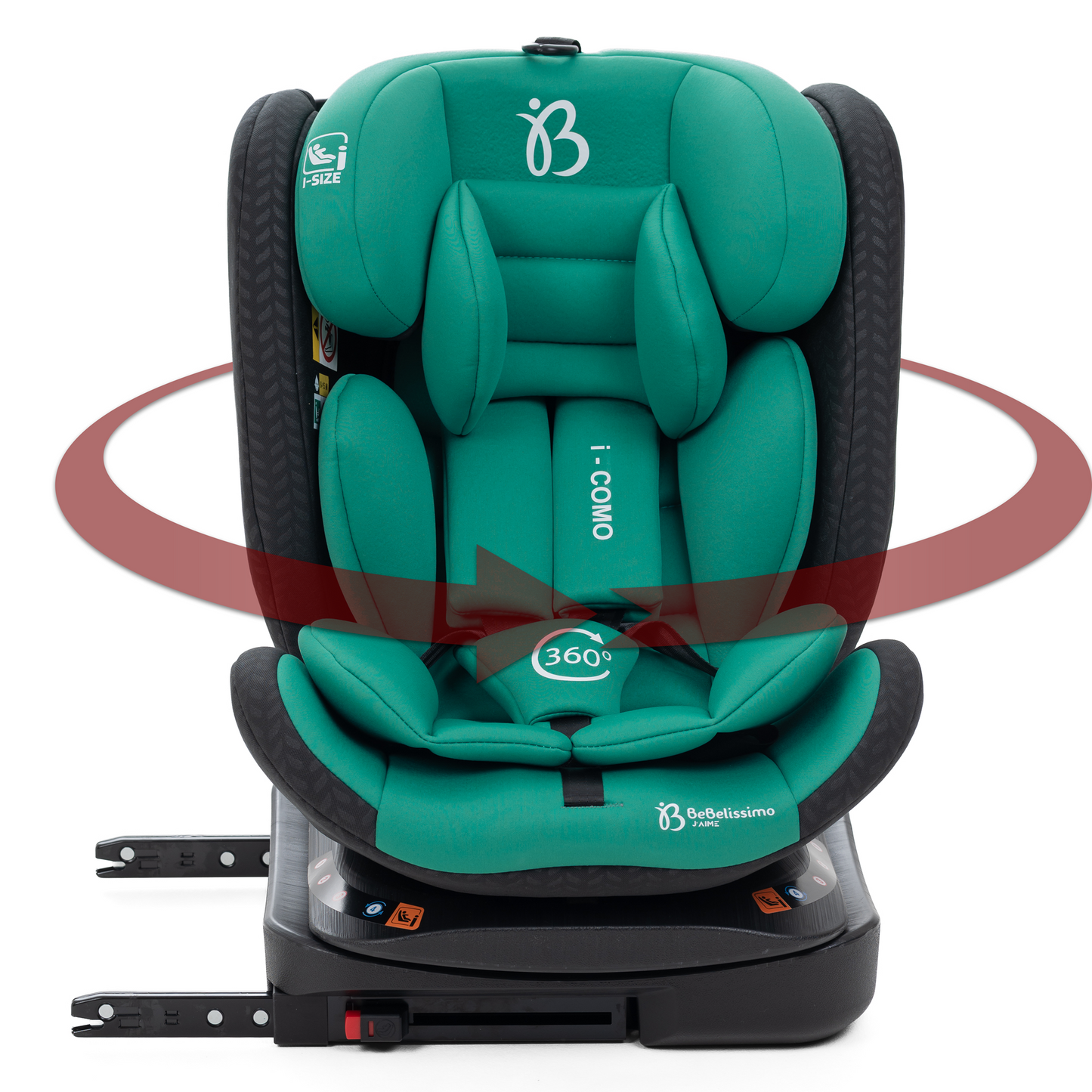 Bebelissimo - Siège auto Isofix - pivontant 360 ° - 40-150 cm -  0-36kg  i- COMO vert