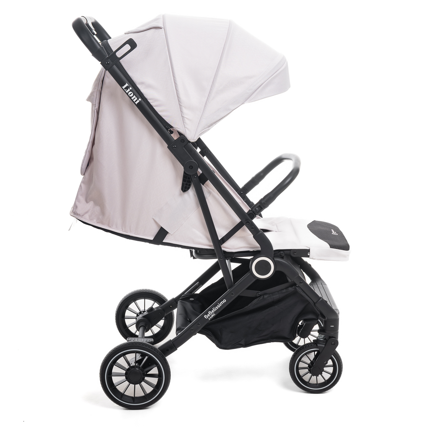Bebelissimo - Poussette Bébé Canne Ultra Compacte – Légère – Pliage à Une Main – Guidon Valise – Lioni - beige