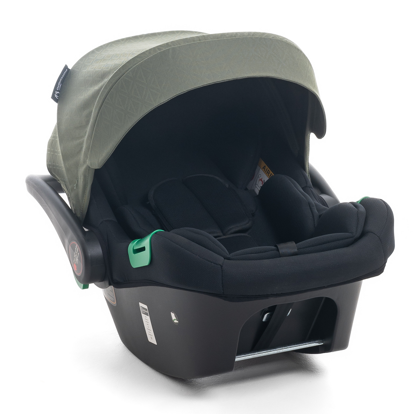 BEBELISSIMO - Poussette combinée duo 2 en 1 - siège auto 0+ Lioni – dès la naissance – jusqu’à 22kg - vert - base ISOFIX - jambe de force