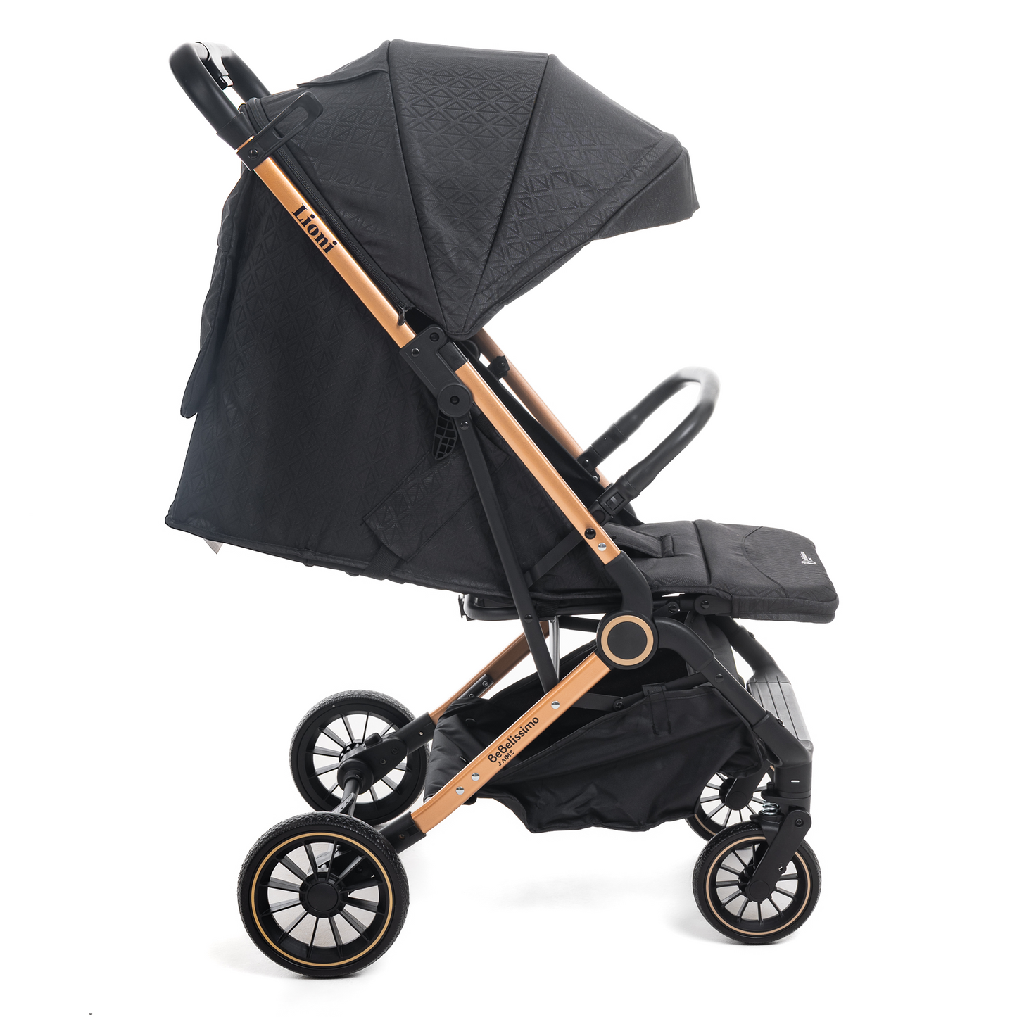 BEBELISSIMO - Poussette combinée duo 2 en 1 - siège auto 0+ Lioni – dès la naissance – jusqu’à 22kg - noir - base ISOFIX - jambe de force