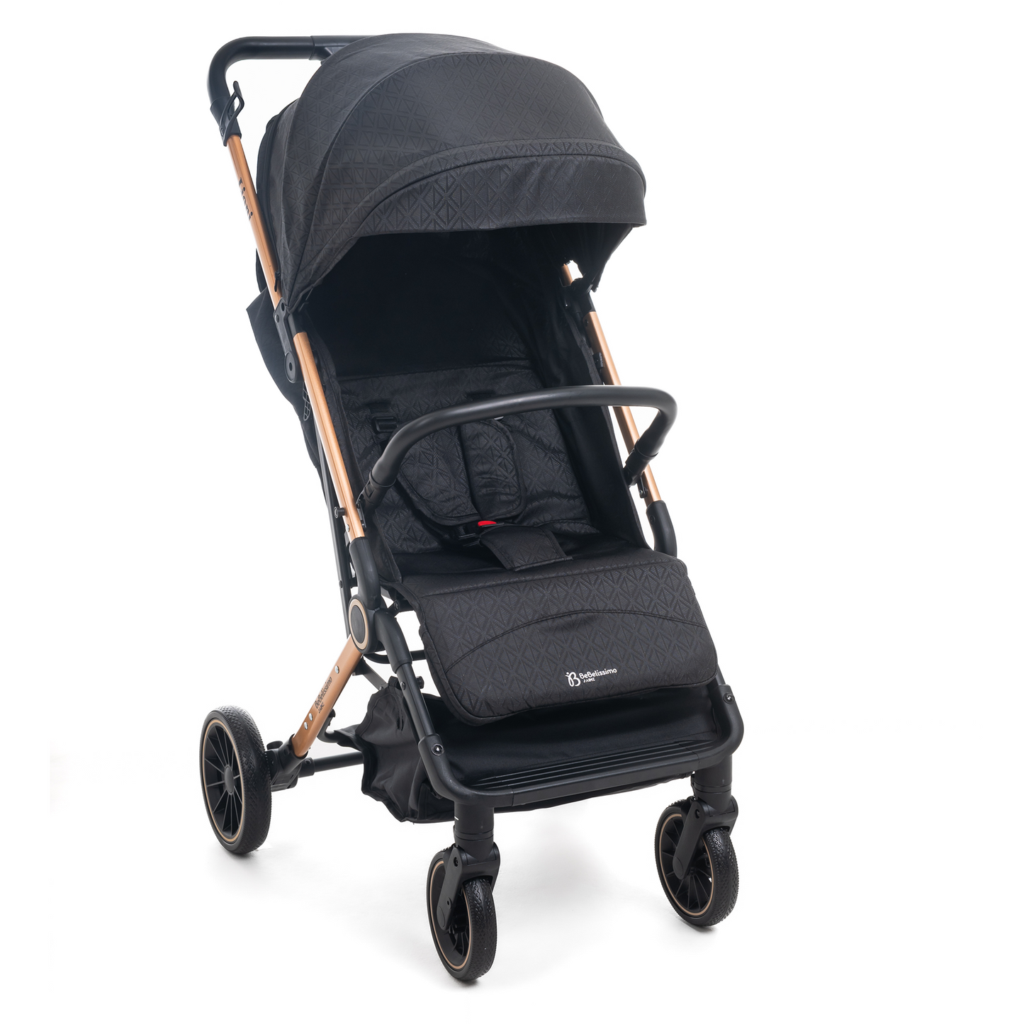 Bebelissimo - Poussette Bébé Canne Ultra Compacte – Légère – Pliage à Une Main – Guidon Valise – Lioni - noir