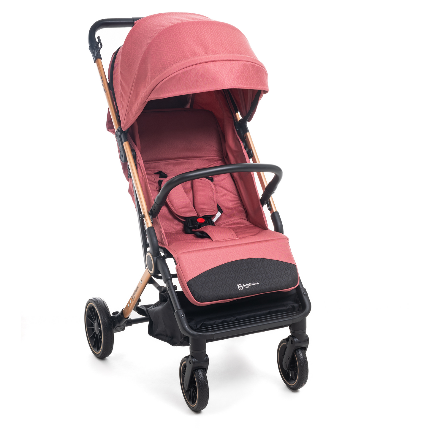 BEBELISSIMO - Poussette combinée duo 2 en 1 - siège auto 0+ Lioni – dès la naissance – jusqu’à 22kg - bordeaux - base ISOFIX - jambe de force