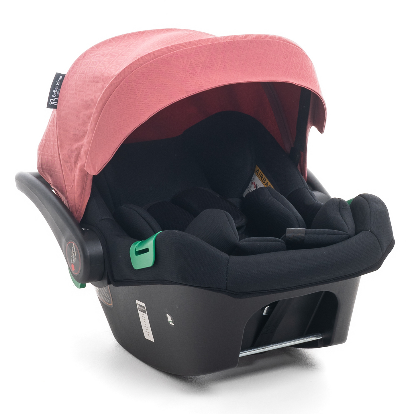 BEBELISSIMO - Poussette combinée duo 2 en 1 - siège auto 0+ Lioni – dès la naissance – jusqu’à 22kg - bordeaux - base ISOFIX - jambe de force