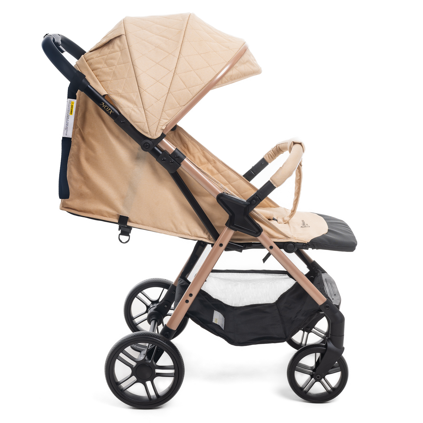 Bebelissimo - Poussette Bébé Canne Ultra Compacte – Légère – Pliage à Une Main – Noix - beige