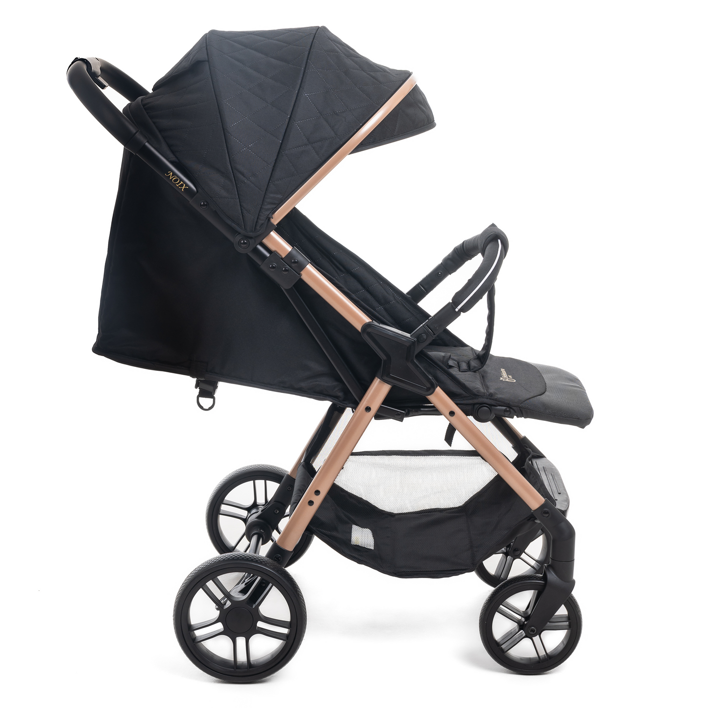 Bebelissimo - Poussette Bébé Canne Ultra Compacte – Légère – Pliage à Une Main – Noix - noir